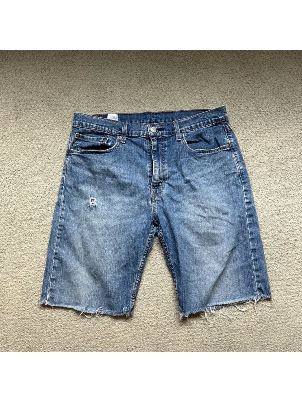 Levi’s 405 Men’s Denim Shorts Size 35x17 Blue Standard Fit Light Wash Retro Y2K